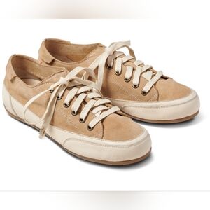 Anthropologie Beek Sandpiper Suede Sneakers in Stone